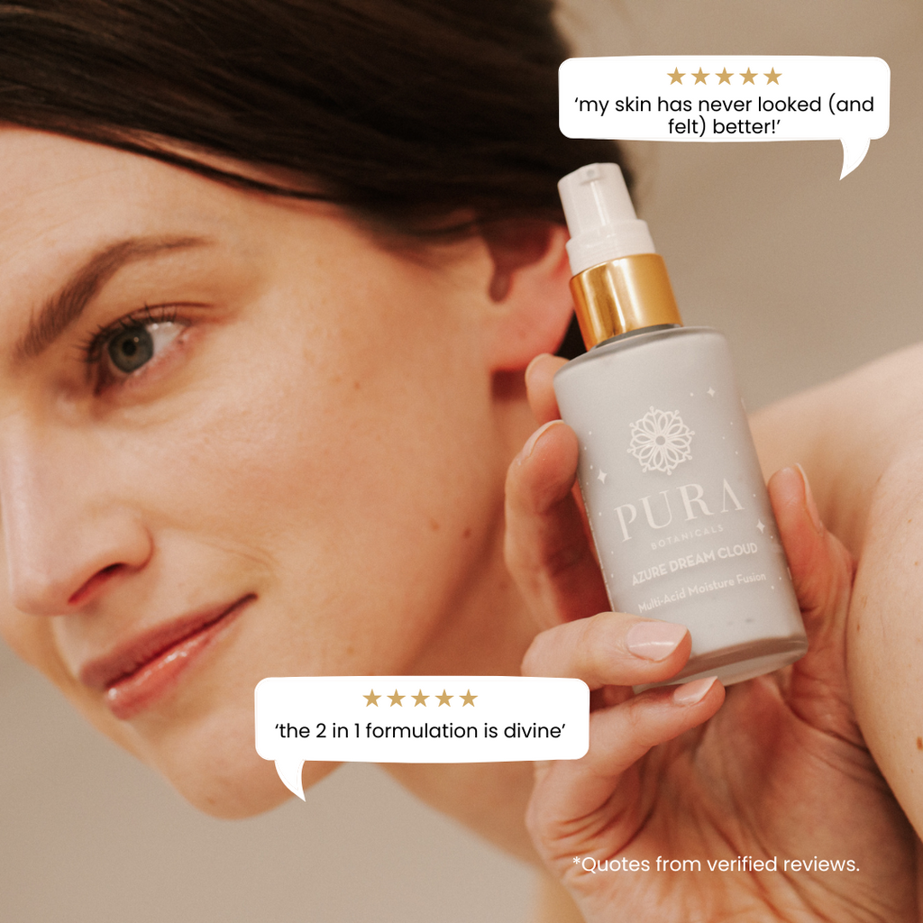 Azure Dream Cloud - 2-in-1 Serum & Lotion: Multi-Acid Moisture Fusion