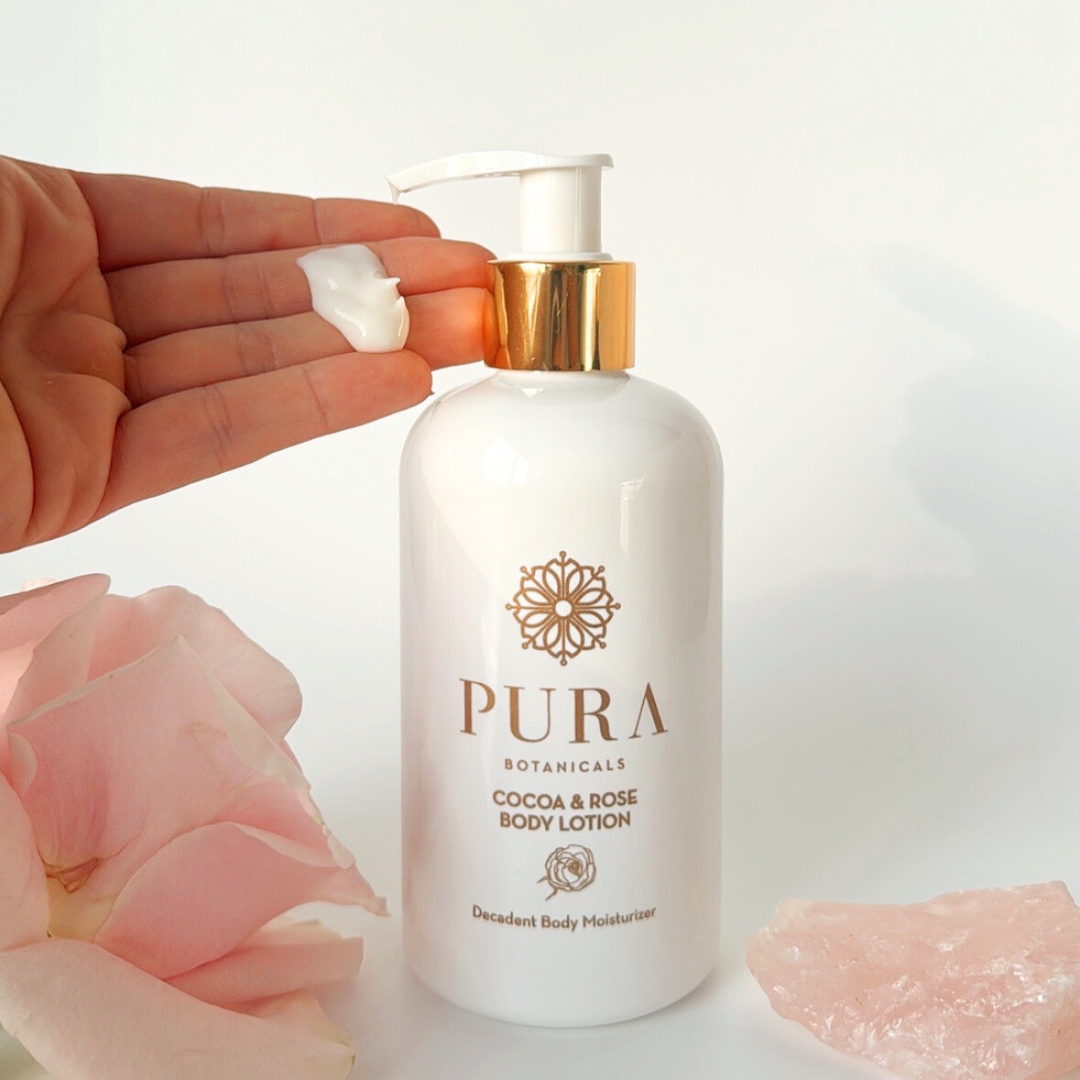 Body Glow Duo | Cocoa & Rose Oil and Lotion