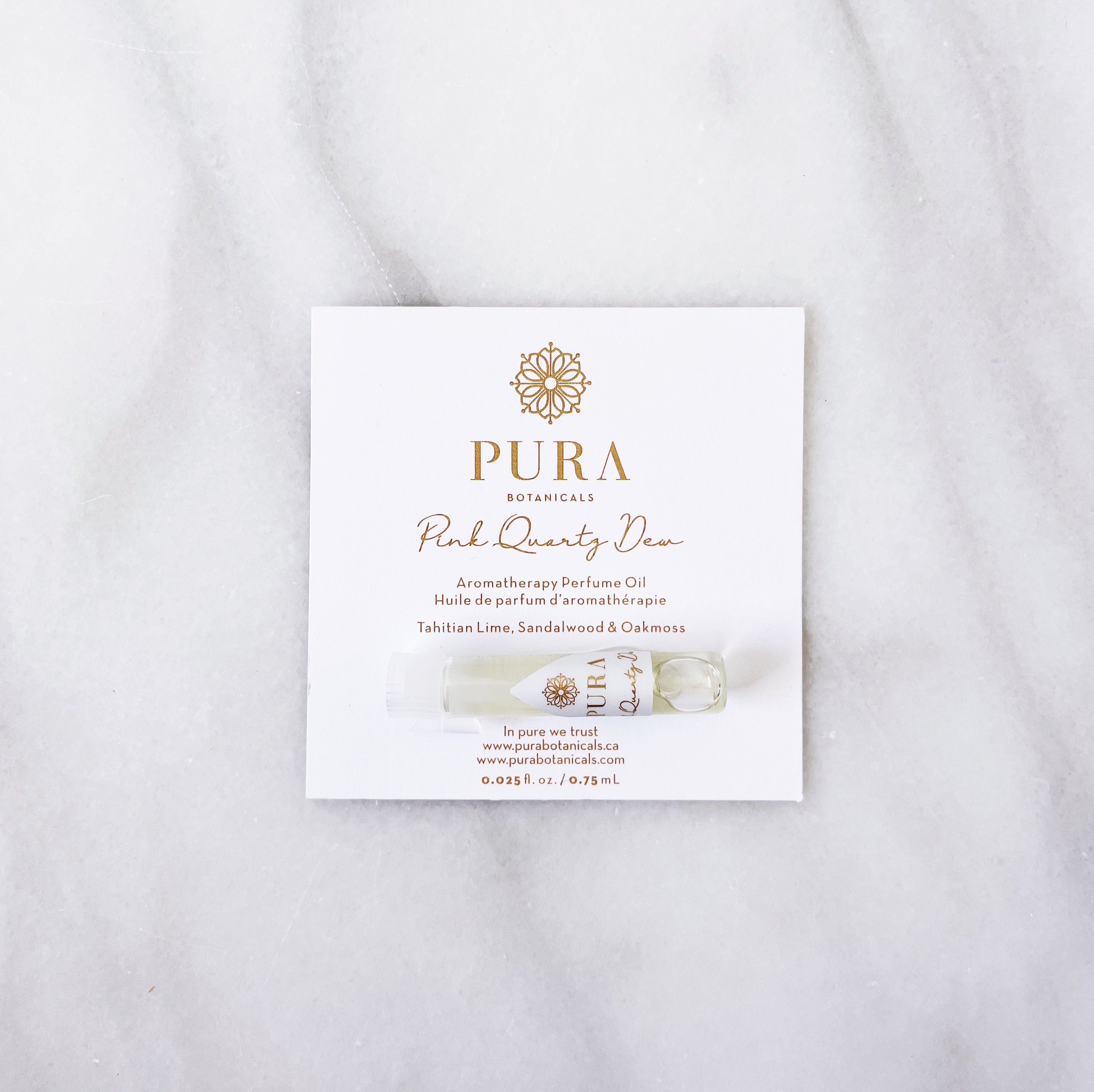 Sample Size - Pink Quartz Dew - Aromatherapy Perfume Oil