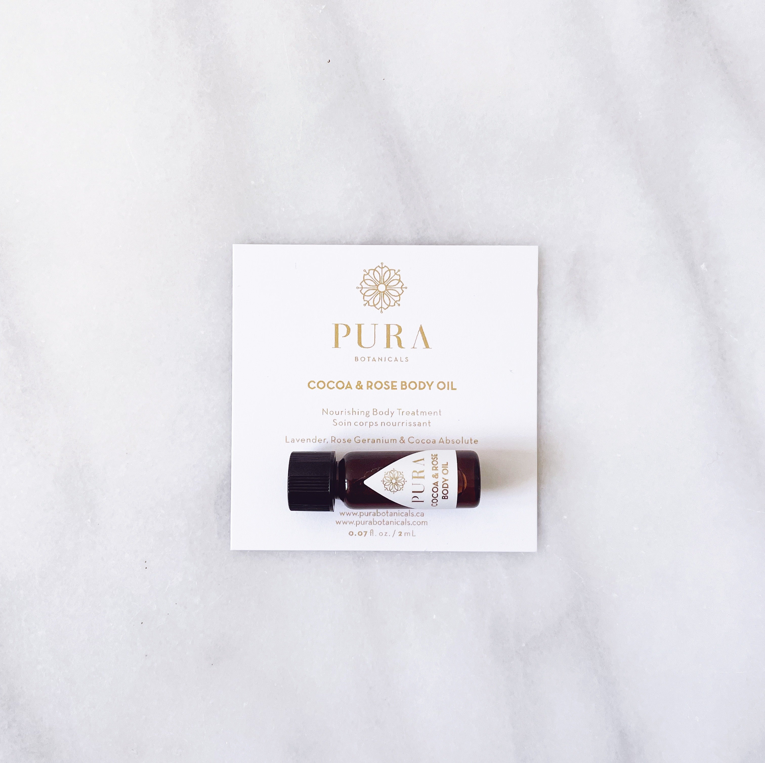 Sample Size - Cocoa & Rose Body Oil - Nourishing Body Treatment