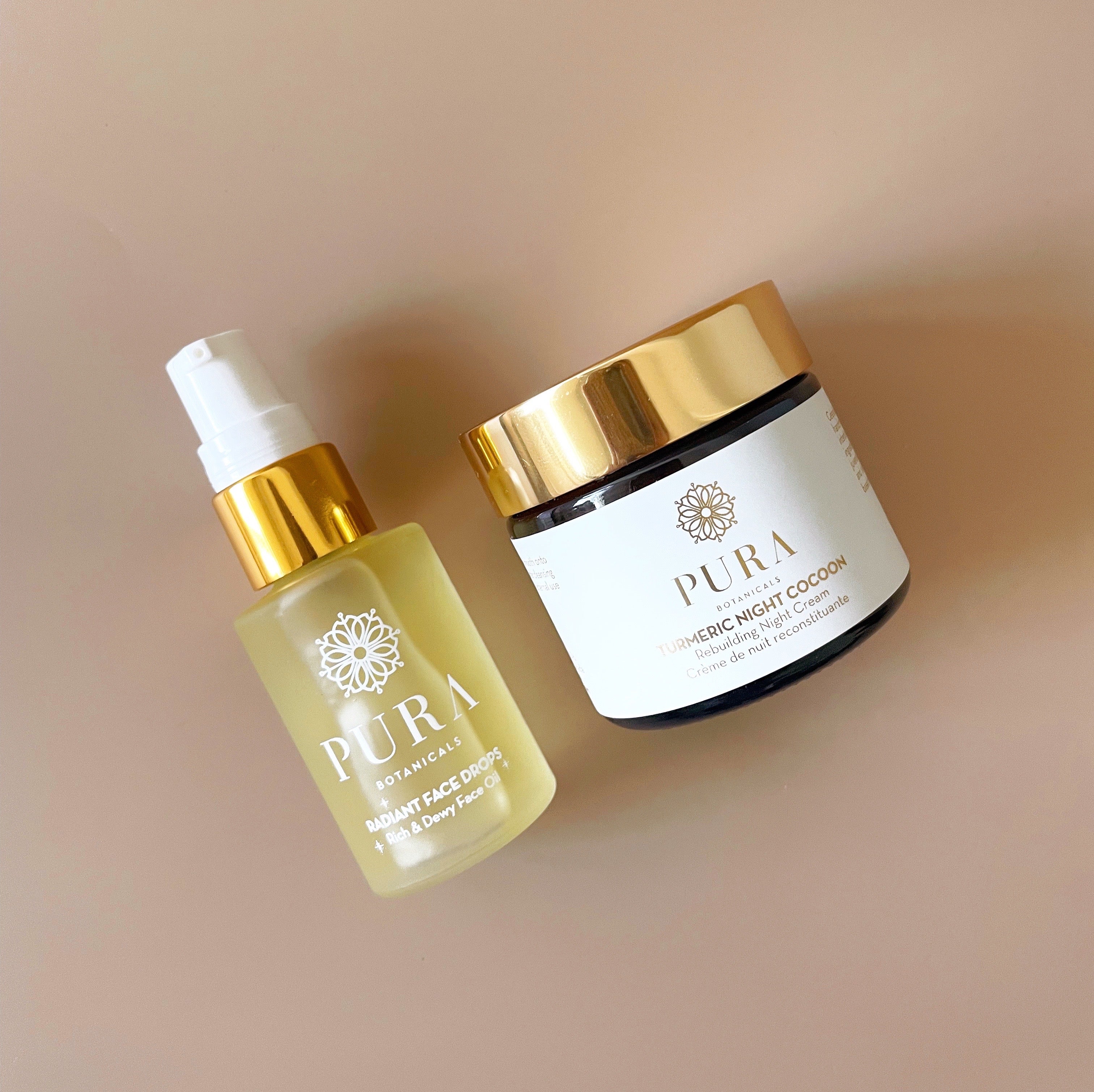 Ultimate Hydration Duo | Turmeric Night Cocoon and Radiant Face Drops